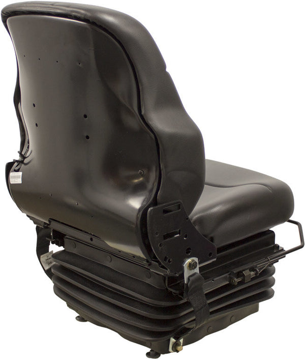 Caterpillar Crawler Tractor-Loader-Dozer Replacement Seat & Mechanical Suspension - Fits Various Models - Black Vinyl