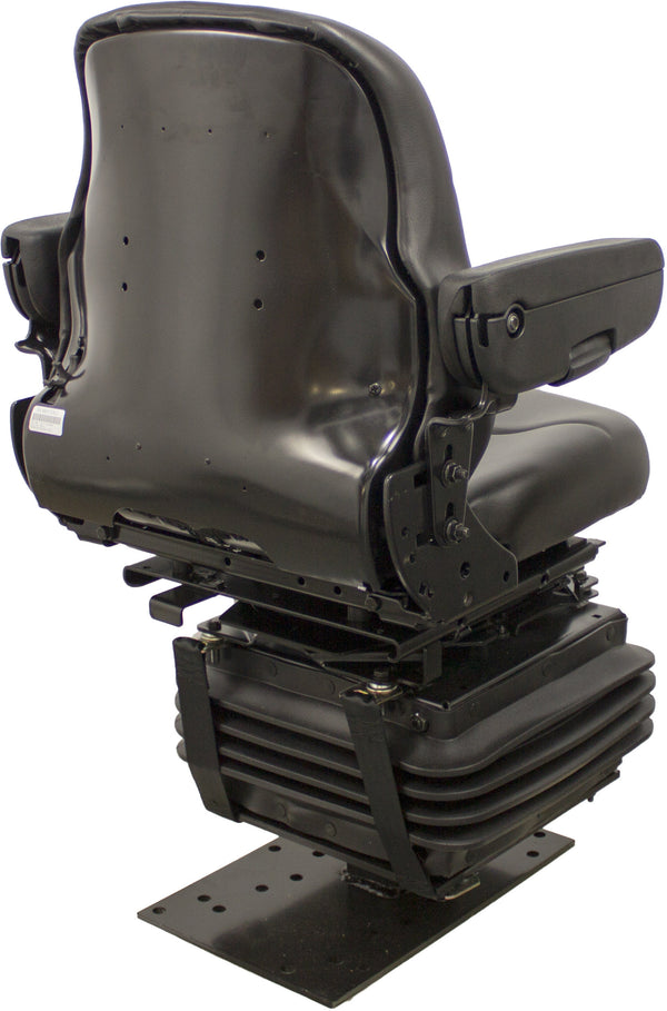 Case Loader/Backhoe Seat & Mechanical Suspension - Fits Various Models - Black Vinyl