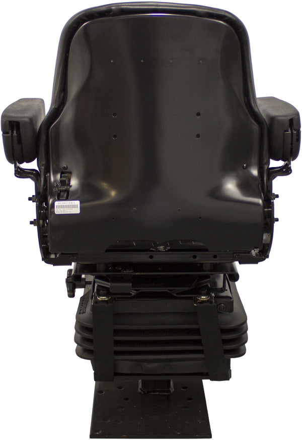 Case Loader/Backhoe Replacement Seat & Mechanical Suspension - Fits Various Models - Black Vinyl