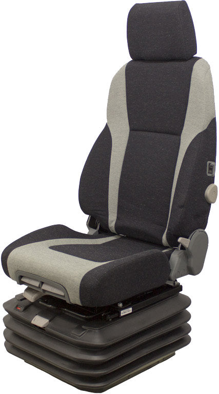 John Deere 744E Wheel Loader Replacement Seat & Air Suspension - Gray Cloth