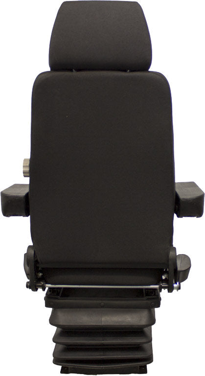 Caterpillar Excavator Replacement Seat & Mechanical Suspension - Fits Various Models - Black Cloth