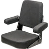 Case Loader/Backhoe Comfort Classic Seat Assembly - Fits Various Models - Black Cloth