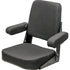 Case Loader/Backhoe Comfort Classic Seat Assembly - Fits Various Models - Black Cloth