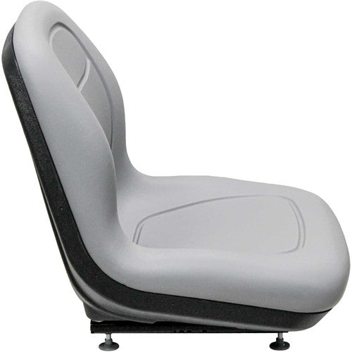 John Deere 35C ZTS Excavator Replacement Bucket Seat - Gray Vinyl