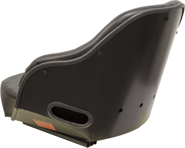 Case Loader/Backhoe Seat Assembly - Fits Various Models - Black Vinyl