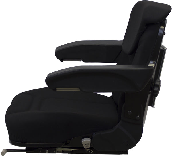 Case Wheel Loader Seat Assembly - Fits Various Models - Black Cloth