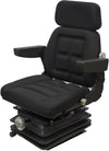 Case Roller Replacement Seat & Mechanical Suspension - Fits Various Models - Black Cloth