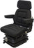 Case Roller Seat & Mechanical Suspension - Fits Various Models - Black Cloth