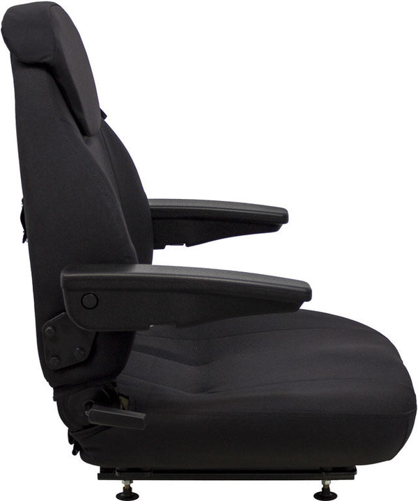 Case Wheel Loader Replacement Seat Assembly - Fits Various Models - Black Cloth