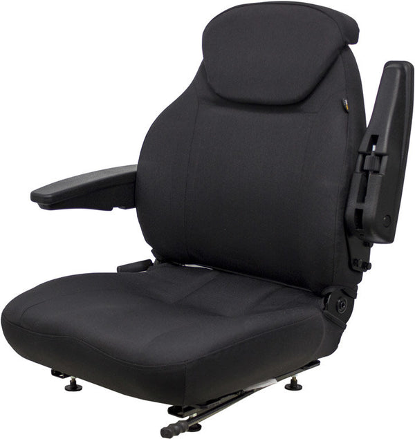 Komatsu Wheel Loader Seat Assembly - Fits Various Models - Black Cloth