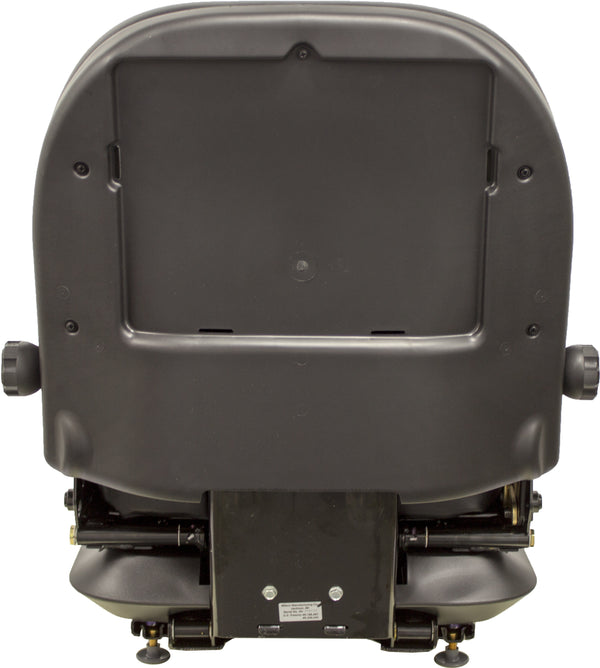 John Deere Skid Steer Seat & Mechanical Suspension - Fits Various Models - Black Vinyl