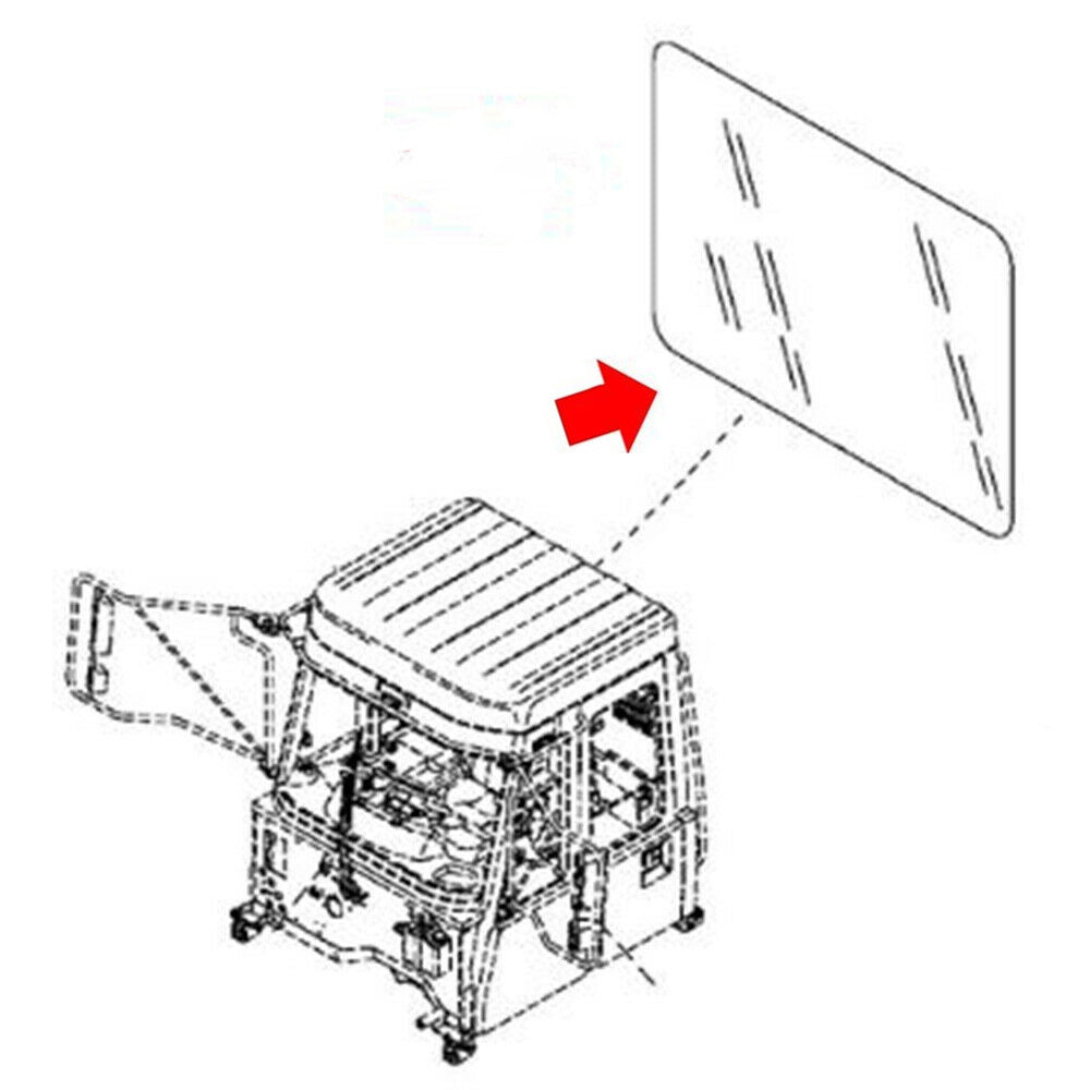 John Deere TT217151 Articulated Dump Truck Rear Window Replacement Cab ...