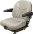 Caterpillar Forklift Seat & Mechanical Suspension w/Arms - Fits Various Models - Gray Vinyl
