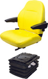 John Deere 7000 Series Tractor w/Open Station Replacement Seat & Air Suspension - Fits Various Models - Yellow Vinyl