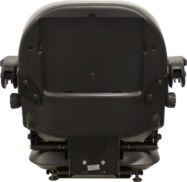 Gradall Telehandler Seat & Mechanical Suspension w/Arms - Fits Various Models - Gray Vinyl