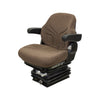 John Deere 30-55 Late Series Tractor Replacement Seat & Mechanical Suspension - Fits Various Models - Brown Cloth