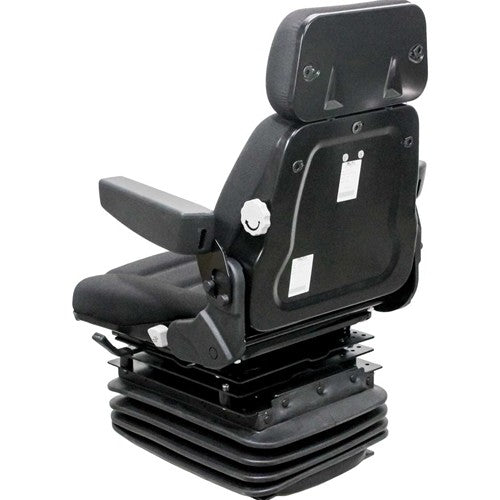 Case 870-1370 Agri King Series Tractor Seat & Mechanical Suspension - Fits Various Models - Black Cloth