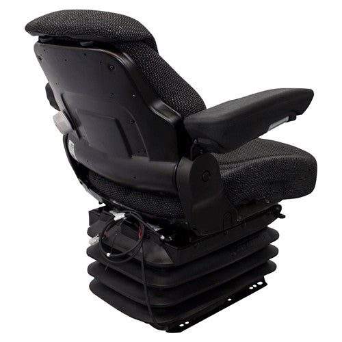 Case 870-2870 Series Tractor Seat & Air Suspension - Fits Various Models - Black/Gray Cloth