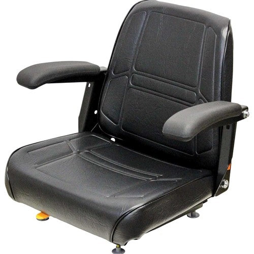 Dynapac Roller Replacement Seat Assembly - Fits Various Models - Black Vinyl