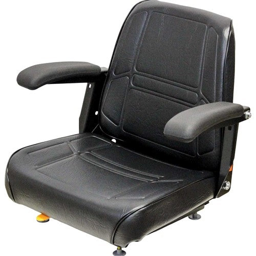 Dynapac Roller Seat Assembly - Fits Various Models - Black Vinyl