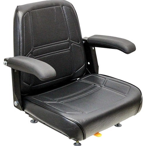 Dynapac Roller Replacement Seat Assembly - Fits Various Models - Black Vinyl