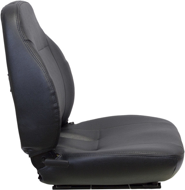 Tornado Heavy Equipment Seat Assembly For Gehl Telehandlers – Black Vinyl With Arms