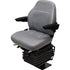 Case 580 Series Loader/Backhoe Replacement Seat & Mechanical Suspension w/Arms - Fits Various Models - Gray Vinyl