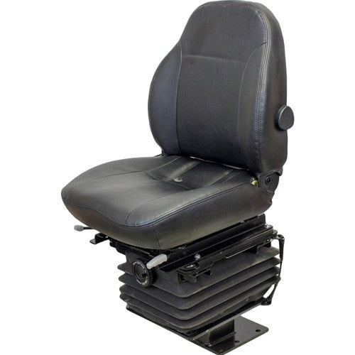 Case 580 Series Loader/Backhoe Replacement Seat & Mechanical Suspension Kit - Fits Various Models - Black Vinyl