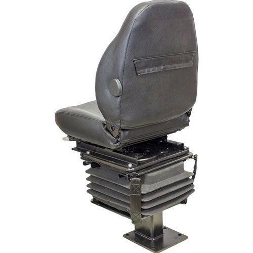 Case 580 Series Loader/Backhoe Replacement Seat & Mechanical Suspension Kit - Fits Various Models - Black Vinyl