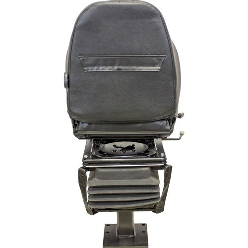 Case 580 Series Loader/Backhoe Replacement Seat & Mechanical Suspension Kit - Fits Various Models - Black Vinyl