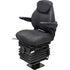 John Deere 310 Series Loader/Backhoe Replacement Seat & Mechanical Suspension Kit - Fits Various Models - Black Cloth