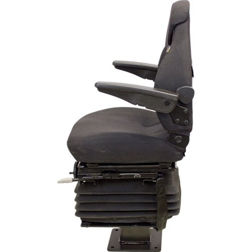 John Deere 310 Series Loader/Backhoe Replacement Seat & Mechanical Suspension Kit - Fits Various Models - Black Cloth