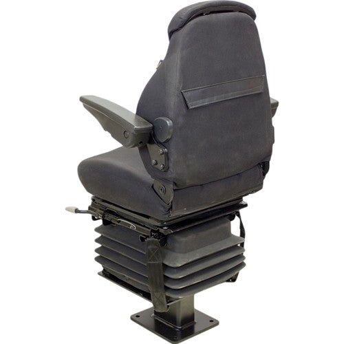 John Deere 310 Series Loader/Backhoe Replacement Seat & Mechanical Suspension Kit - Fits Various Models - Black Cloth