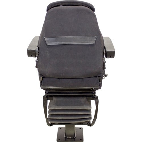 John Deere 310 Series Loader/Backhoe Replacement Seat & Mechanical Suspension Kit - Fits Various Models - Black Cloth