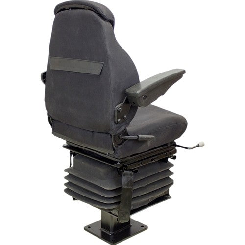 John Deere 310 Series Loader/Backhoe Replacement Seat & Mechanical Suspension Kit - Fits Various Models - Black Cloth