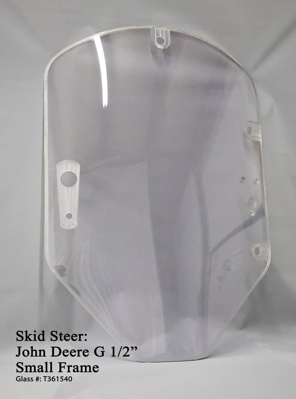 John Deere T361540 Skid Steer 1/2" Polycarbonate (Untinted) Door Replacement Cab Glass